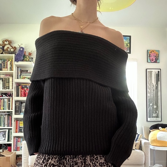 ARITZIA OFF SHOULDER SWEATER - Picture 1 of 7